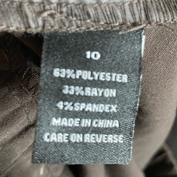 Briggs New York Brown Stretch Straight Leg Dress Pants 10 Career Business - Picture 3 of 11